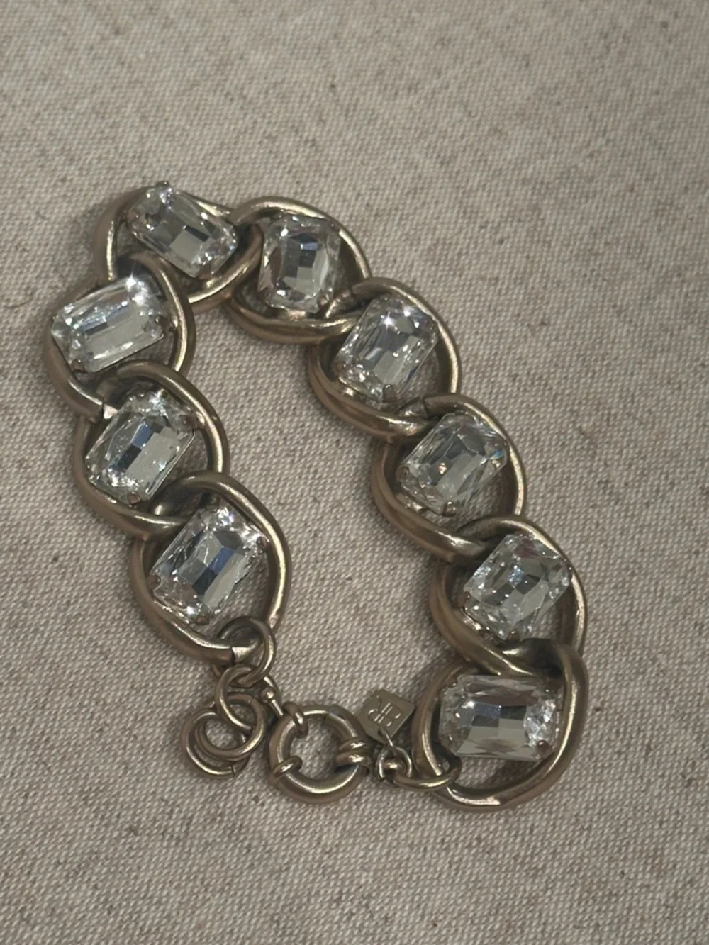 Banana Republic bracelet chunky gold rhinestone